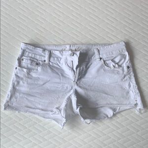 American Eagle white jean shorts